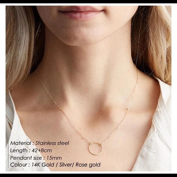 Brand New Two Gold Adjustable Dainty Necklaces For Layering, Tarnish Free - Picture 2 of 6